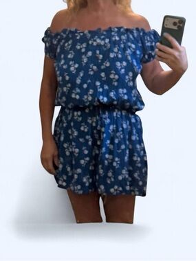 kate spade Daisy
Romper Convertible Off Shoulder Macaw Blue